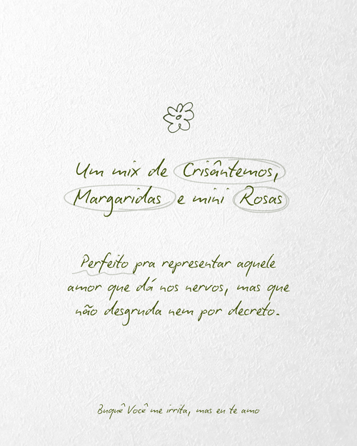 Buquê Você me irrita, mas eu te amo