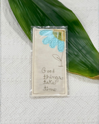 Pouch Aromas de Lavanda com bordado Good things take time