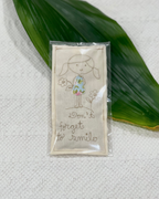 Pouch Aromas de Lavanda com bordado Don't forget to smile