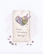 Pouch Aromas de Lavanda com bordado Quer namorar comigo?